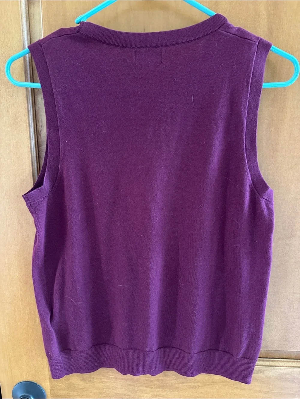 J.Crew Women's Sleeveless Knit Classic Shell - Maroon Small 100% Cotton